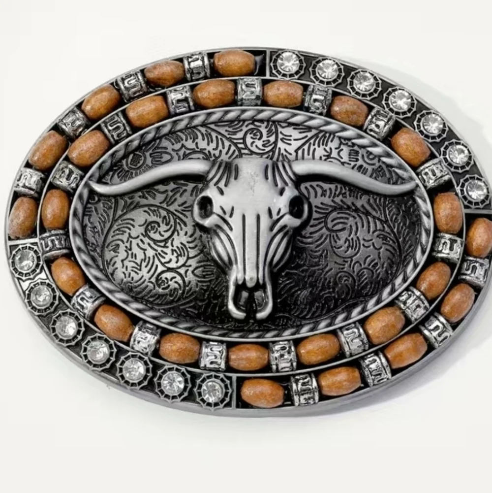 New men's cowboy bull western belt buckle